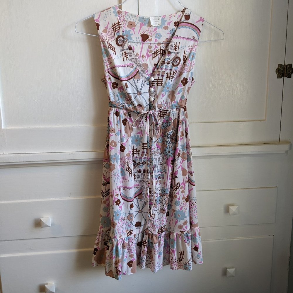 Cute 1970s vintage babydoll dress, size XS